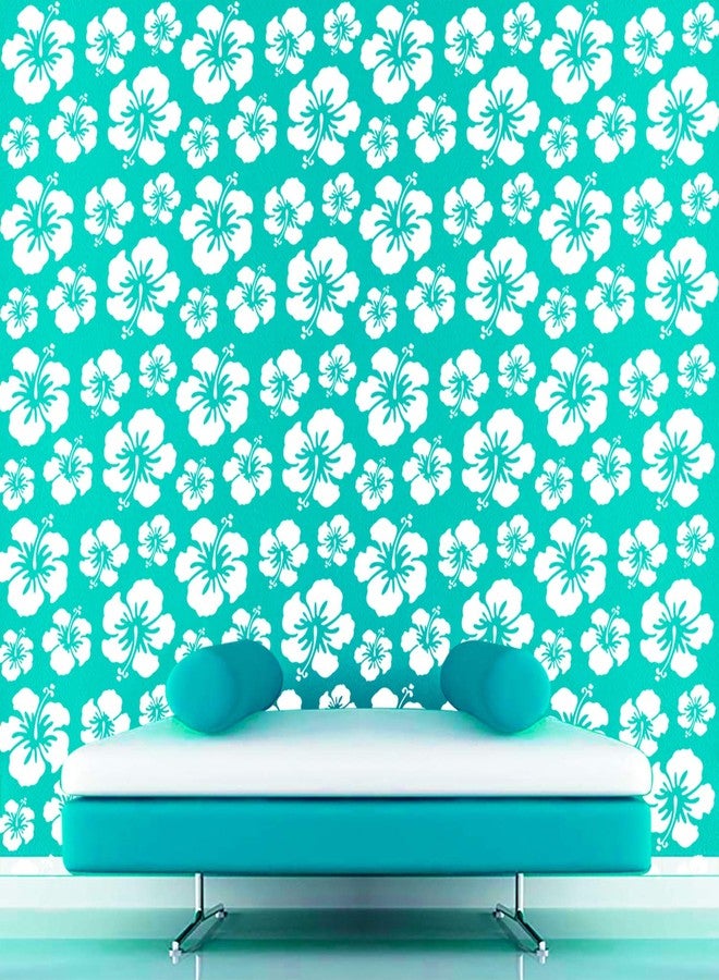 DECORNOW Twin Hibiscus Design Reusable DIY Wall Stencil Painting, Suitable for Home Decoration, Wall Decoration Size : (16 inch x 24 inch) - Image 5